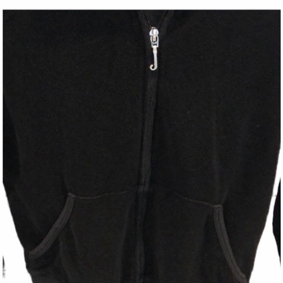 VTG Juicy Couture Black Terry cloth Zip-Up Hoodie - Picture 4 of 14
